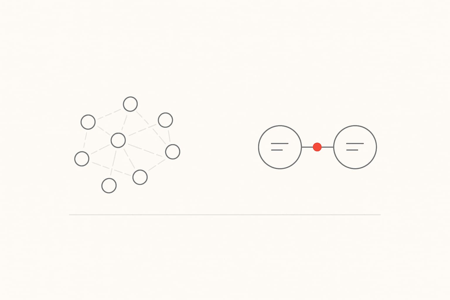Conference table with empty chairs, two occupied — small team, big impact